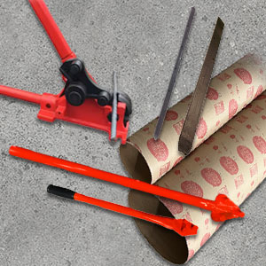 Samples of concrete forming products